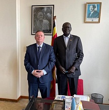 On the meeting of Russian Ambassador to Uganda H.E. Vladlen Semivolos with Hon. Hilary Onek, Minister for Relief, Disaster Preparedness and Refugees of the Republic of Uganda