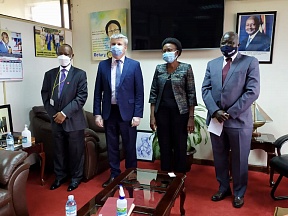 On February 11, Russian Ambassador H.E. Alexander Polyakov met with Minister of Health of the Republic of Uganda Hon. Jane Ruth Aceng