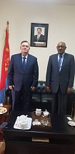 On December 17, H.E. Vladlen Semivolos, Ambassador of the Russian Federation to Uganda paid a courtesy call on H.E. Mohammed Suleiman Ahmed, Dean of the diplomatic corps, Ambassador of Eritrea to Uganda