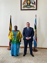 On the meeting between Russian Ambassador to Uganda H.E. Vladlen Semivolos and Prime Minister of the Republic of Uganda Rt. Hon. Robinah Nabbanja