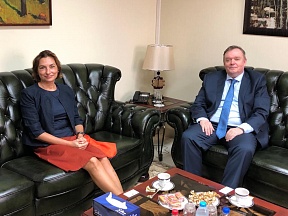 On the meeting of Russian Ambassador to Uganda H.E. Vladlen Semivolos with Ms. Izabella Karpowicz, Resident Representative of IMF in Uganda