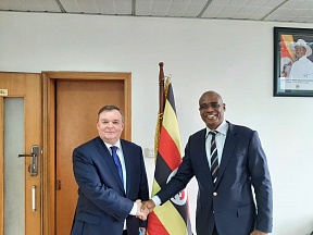 On November 19, H.E. Vladlen Semivolos, Ambassador Extraordinary and Plenipotentiary of the Russian Federation to the Republic of Uganda, met with Amb. Charles Ssentongo