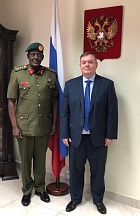 On January 13, H.E. Vladlen Semivolos, Ambassador Extraordinary and Plenipotentiary of the Russian Federation to the Republic of Uganda, hosted Lt. Gen. James Mugira, Managing Director of the National Enterprise Corporation