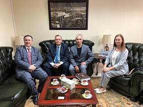 On the meeting between Ambassador Vladlen Semivolos and delegation of entrepreneurs from the Afro-Russian Technology Development Center