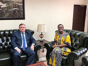 On the meeting of Russian Ambassador to Uganda H.E. Vladlen Semivolos with H.E. Tania Perez Xiquez, Cuban Ambassador to Uganda