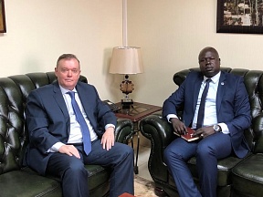 On the meeting between Russian Ambassador  and Ambassador of South Sudan in Uganda