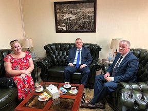On the meeting between Ambassador Vladlen Semivolos and the leader of Coordinating Council of Russian Compatriots in Uganda